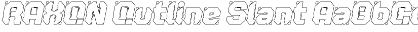 RAXON Outline Slant font
