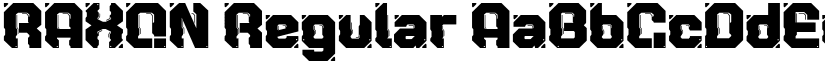 RAXON Regular font