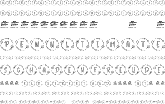 Lunarin Chinese Monogram font preview