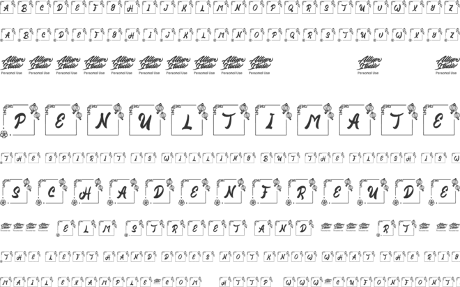 Nian Chinese Monogram font preview