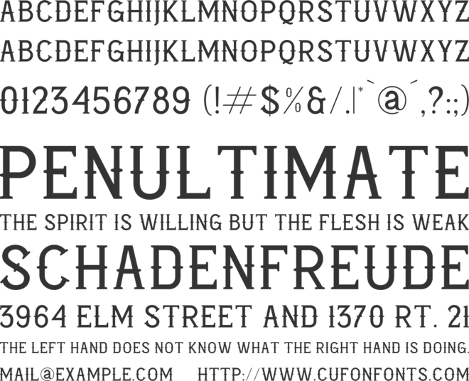 CLARINETO font preview