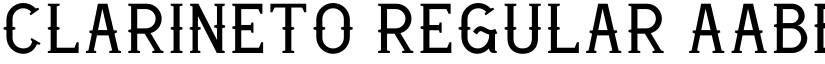 CLARINETO Regular font