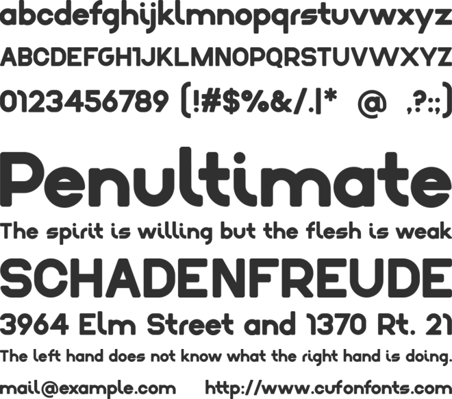 Fluff font preview