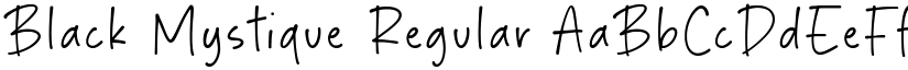 Black Mystique Regular font