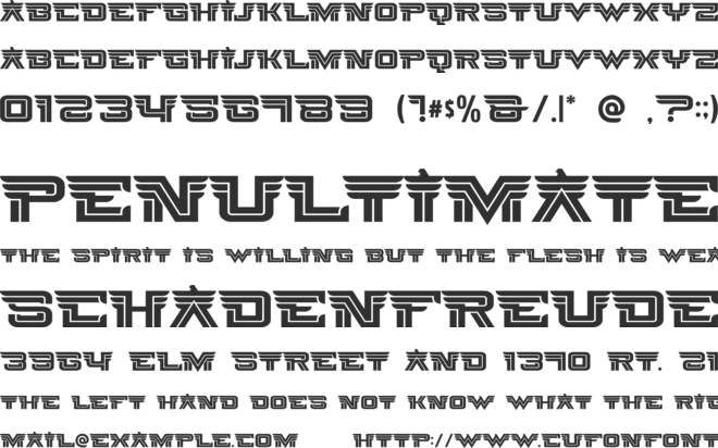 Wolfalcon font preview