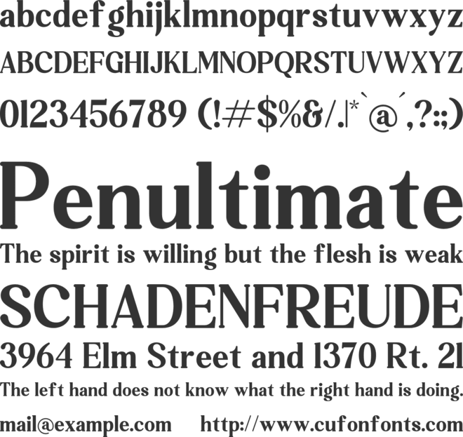 Jelibra font preview