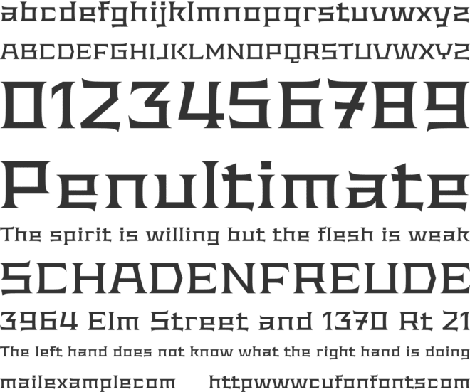 Anachak Trial font preview
