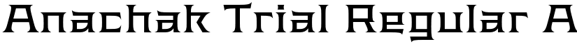 Anachak Trial Regular font