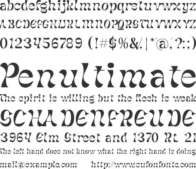 Narlesh Plasttic font preview