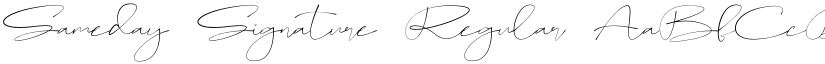 Sameday Signature Regular font