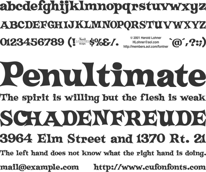 Crazy Harold font preview