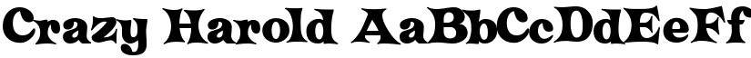 Crazy Harold font
