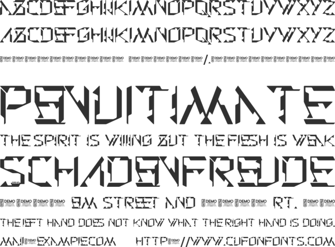Zilap Ultra font preview