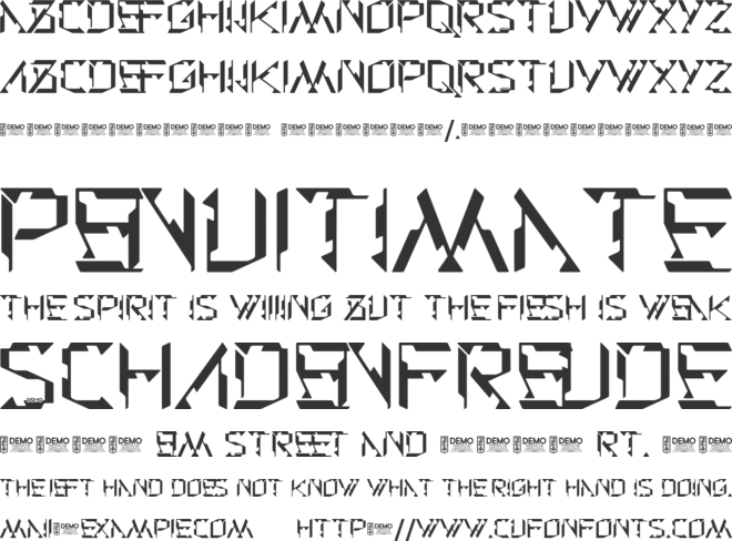 Zilap Ultra font preview