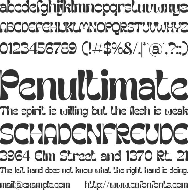 Groothe font preview