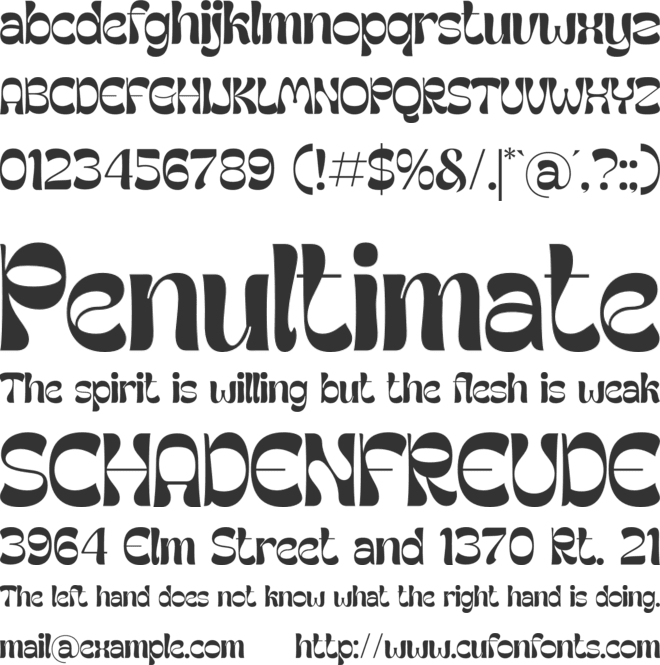 Groothe font preview