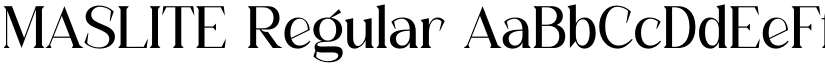 MASLITE Regular font