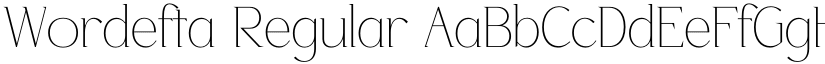 Wordefta Regular font