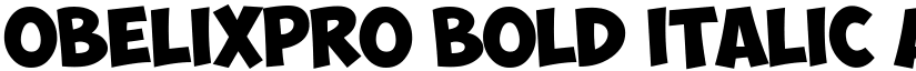 ObelixPro Bold Italic font