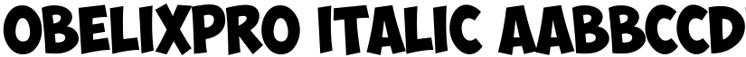 ObelixPro Italic font