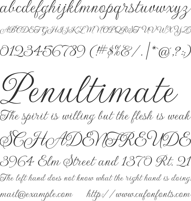 Gwendolyn font preview