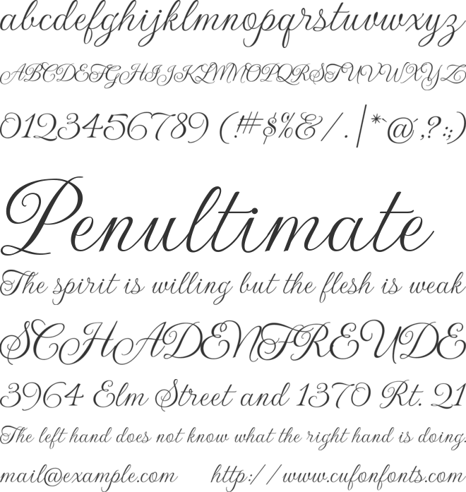 Gwendolyn font preview