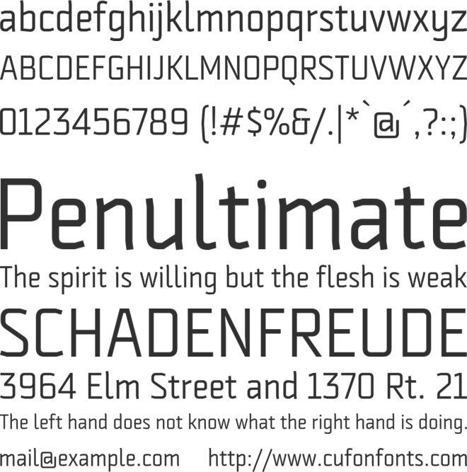 Strong font preview