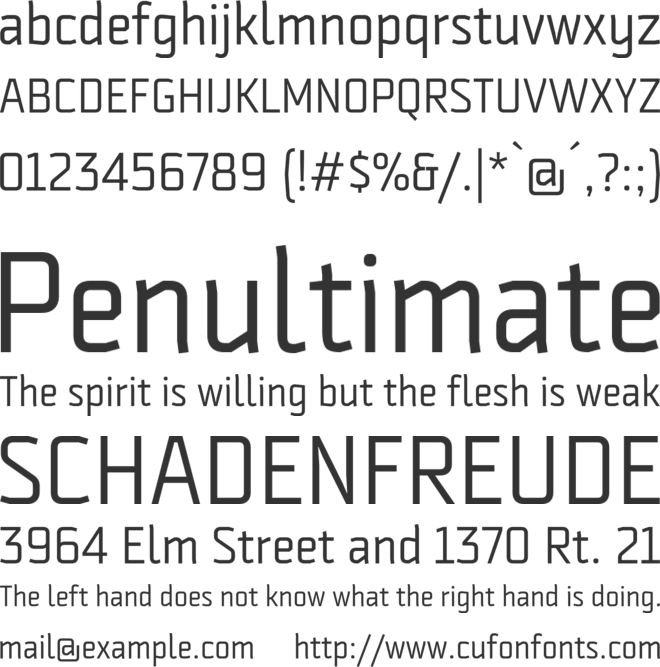 Strong font preview