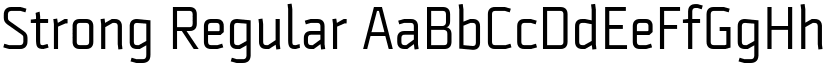 Strong Regular font