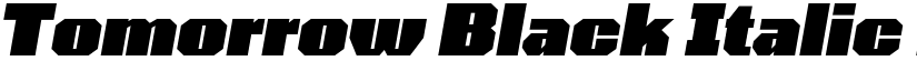 Tomorrow Black Italic font