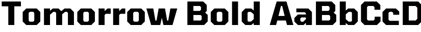 Tomorrow Bold font