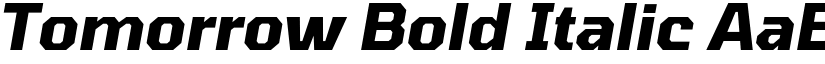 Tomorrow Bold Italic font