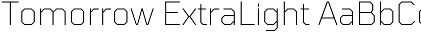 Tomorrow ExtraLight font