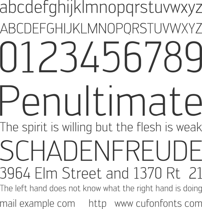 Engel Light ltd font preview