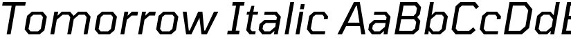 Tomorrow Italic font