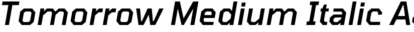 Tomorrow Medium Italic font