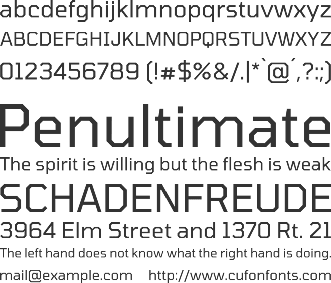 Tomorrow font preview
