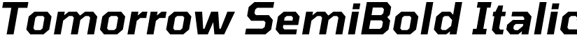 Tomorrow SemiBold Italic font