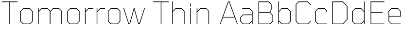 Tomorrow Thin font