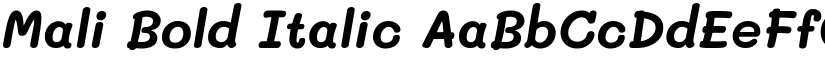 Mali Bold Italic font