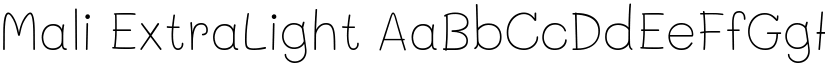 Mali ExtraLight font