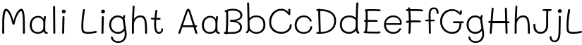 Mali Light font