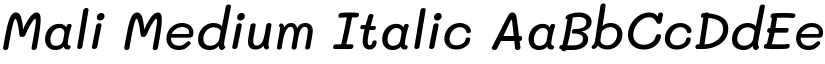 Mali Medium Italic font