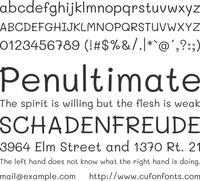 Mali font preview