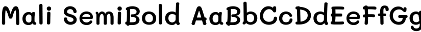 Mali SemiBold font