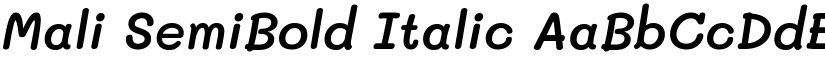 Mali SemiBold Italic font