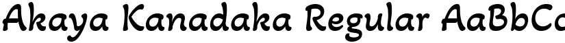 Akaya Kanadaka Regular font