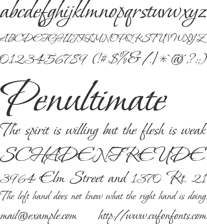 Bonheur Royale font preview