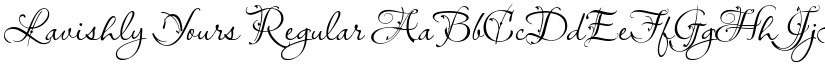 Lavishly Yours Regular font