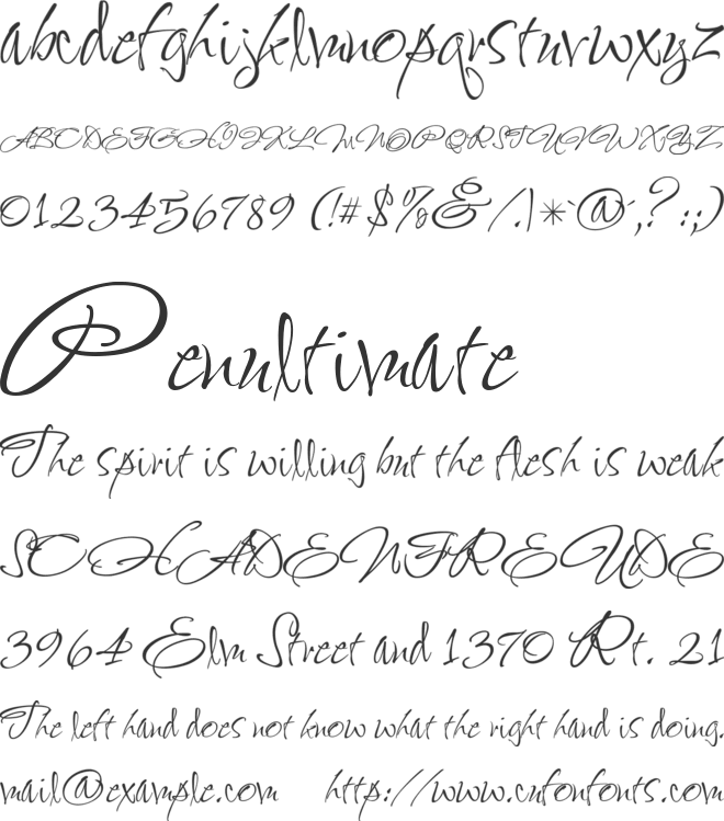 Sassy Frass font preview